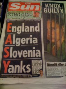 Front page of The Sun, 05-12-09